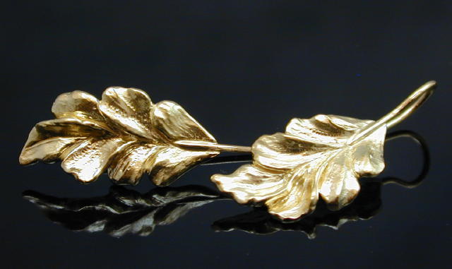 French-Wire Leaf Earrings